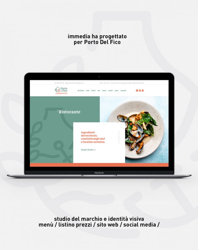 sito di porto del fico visto da macbook