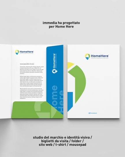 progetto grafico immedia per home here