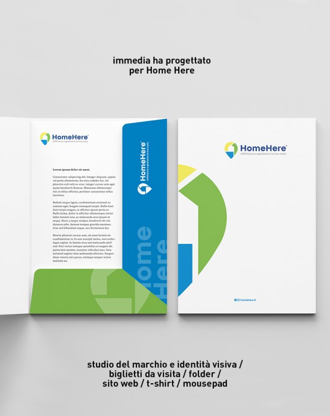 progetto grafico immedia per home here